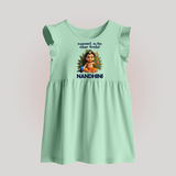 Karunai Kadale Kandha Potri – Personalised Kids Baby Frock - MINT GREEN - 0 - 3 Months Old (Chest 17")