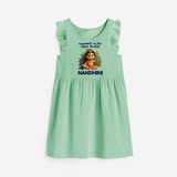 Karunai Kadale Kandha Potri – Personalised Kids Frock - MINT GREEN - 1 - 2 Years Old (Chest 22" , Full Length 22")