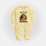 Karunai Kadale Kandha Potri – Personalised Kids Fullbody Suit - PASTEL YELLOW - New Born (Chest 7.5")