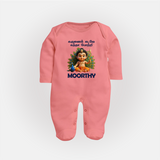 Karunai Kadale Kandha Potri – Personalised Kids Fullbody Suit - PEACH - New Born (Chest 7.5")