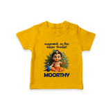 Karunai Kadale Kandha Potri – Personalised Kids T-Shirt - CHROME YELLOW - 0-5 Months Old (Chest 17")