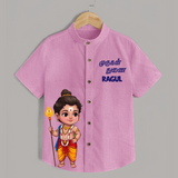 Murugan Thunai Name Personalised Kids Shirt - BABY PINK - 0 - 6 Months Old (Chest 23")