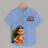 Kutty Murugan Name Personalised Kids Shirt - SKY BLUE - 0 - 6 Months Old (Chest 23")