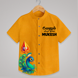 Velum Mailum Thunai Name Personalised Kids Shirt - CHROME YELLOW - 0 - 6 Months Old (Chest 23")