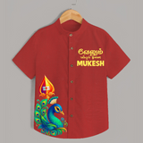 Velum Mailum Thunai Name Personalised Kids Shirt - RED - 0 - 6 Months Old (Chest 23")