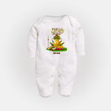 My First Tamil New Year Personalized Baby Full Body Suit – Premium Festive Edition - WHITE - New Born (Chest 7.5")