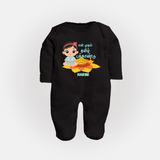 My First Tamil New Year Personalized Baby Full Body Suit – Festive Baby Girl Outfit - BLACK - New Born (Chest 7.5")