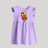 My First Puthandu Personalized Baby Frock – Cultural Baby Girl Outfit - LILAC - 0 - 3 Months Old (Chest 17")
