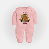 My First Tamil New Year Personalized Baby Full Body Suit – Heritage Festive Outfit - BABY PINK - New Born (Chest 7.5")