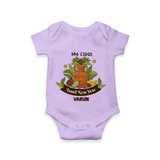 My First Tamil New Year Personalized Baby Romper – Heritage Festive Outfit - LILAC - New Born (Chest 14")