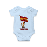 Thalapathy Flag Pride Baby Romper - BABY BLUE - New Born (Chest 14")