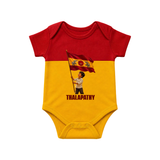 Thalapathy Flag Pride Baby Romper - RED YELLOW - New Born (Chest 14")