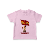 Thalapathy Flag Pride T-SHIRT - BABY PINK - 0-5 Months Old (Chest 17")