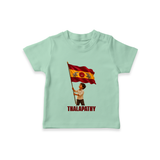 Thalapathy Flag Pride T-SHIRT - MINT GREEN - 0-5 Months Old (Chest 17")