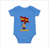 Thalapathy Flag Pride Baby Romper - SKYBLUE - New Born (Chest 14")