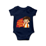 Whistle Podu Fan Edition Baby Romper - NAVY BLUE - New Born (Chest 14")