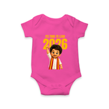Lead 2026 Political Theme Baby Romper - HOT PINK - New Born (Chest 14")
