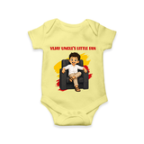 Vijay Uncle’s Little Fan Baby Romper - PASTEL YELLOW - New Born (Chest 14")