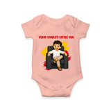 Vijay Uncle’s Little Fan Baby Romper - PEACH - New Born (Chest 14")