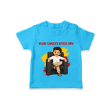 Vijay Uncle’s Little Fan T-SHIRT - SKY BLUE - 0-5 Months Old (Chest 17")