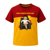 Vijay Uncle’s Little Fan T-SHIRT - RED YELLOW - 0-5 Months Old (Chest 17")