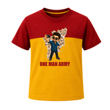 One Man Army Fan Edition T-SHIRT - RED YELLOW - 0-5 Months Old (Chest 17")
