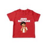 Jana Nayagan Fan Art T-SHIRT - RED - 0-5 Months Old (Chest 17")