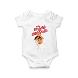En Nenjil Kudiyirukkum Baby Romper - WHITE - New Born (Chest 14")