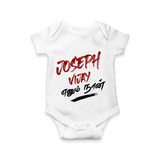 Joseph Vijay Baby baby Romper - WHITE - New Born (Chest 14")
