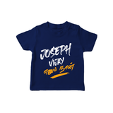 "Joseph Vijay Enum Naan" Customized KidsTshirt - NAVY BLUE - 0-5 Months Old (Chest 17")