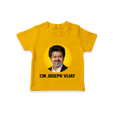 CM Joseph Vijay kids Tshirt - CHROME YELLOW - 0-5 Months Old (Chest 17")