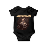 Jananayagan Signature Portrait Premium Baby Romper - BLACK - New Born (Chest 14")