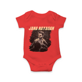 Jananayagan Signature Portrait Premium Baby Romper - RED - New Born (Chest 14")