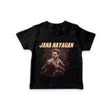 Jananayagan Signature Portrait Premium T shirt - BLACK - 0-5 Months Old (Chest 17")
