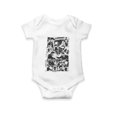 Jananayagan Comic Panel Graphic Baby Romper - WHITE - New Born (Chest 14")