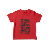 Jananayagan Comic Panel Graphic T shirt - RED - 0-5 Months Old (Chest 17")