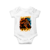 Thalapathy Kacheri Fan Edition Baby Romper - WHITE - New Born (Chest 14")