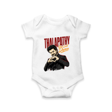 Thalapathy One Last Dance Premium Baby Romper - WHITE - New Born (Chest 14")