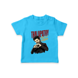Thalapathy One Last Dance Premium T shirt - SKY BLUE - 0-5 Months Old (Chest 17")