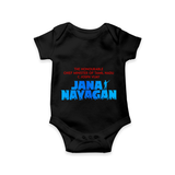 Jananayagan Future Leader Typography Baby Romper - BLACK - New Born (Chest 14")