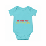 CM Joseph Vijay Statement Graphic Baby Romper - Arctic Blue - New Born (Chest 14")