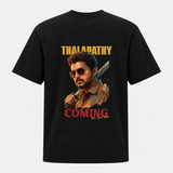 Thalapathy Coming One Last Time Backside Adult T-Shirt