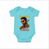 Thalapathy Coming Soon Fan Tribute Baby Romper - Arctic Blue - New Born (Chest 14")