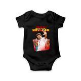 Jananayagan Celebration Portrait Baby Romper - BLACK - New Born (Chest 14")