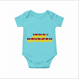 Jananayagan Classic Logo Baby Romper - Arctic Blue - New Born (Chest 14")