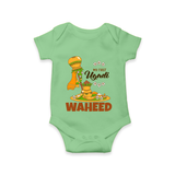 “My First Ugadi Baby Romper (Custom Name)” - GREEN - New Born (Chest 14")
