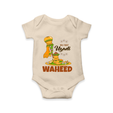 “My First Ugadi Baby Romper (Custom Name)” - IVORY - New Born (Chest 14")