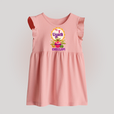 “My First Ugadi – Custom Name Festive BabyFrock” - BABY PINK - 0 - 3 Months Old (Chest 17")