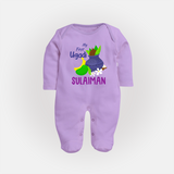 “My First Ugadi – Personalized Baby Fullbody Suit Collection” - LILAC - New Born (Chest 7.5")