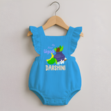 “My First Ugadi – Personalized RomperFrock Collection” - SKY BLUE - 0 - 3 Months Old (Chest 19")